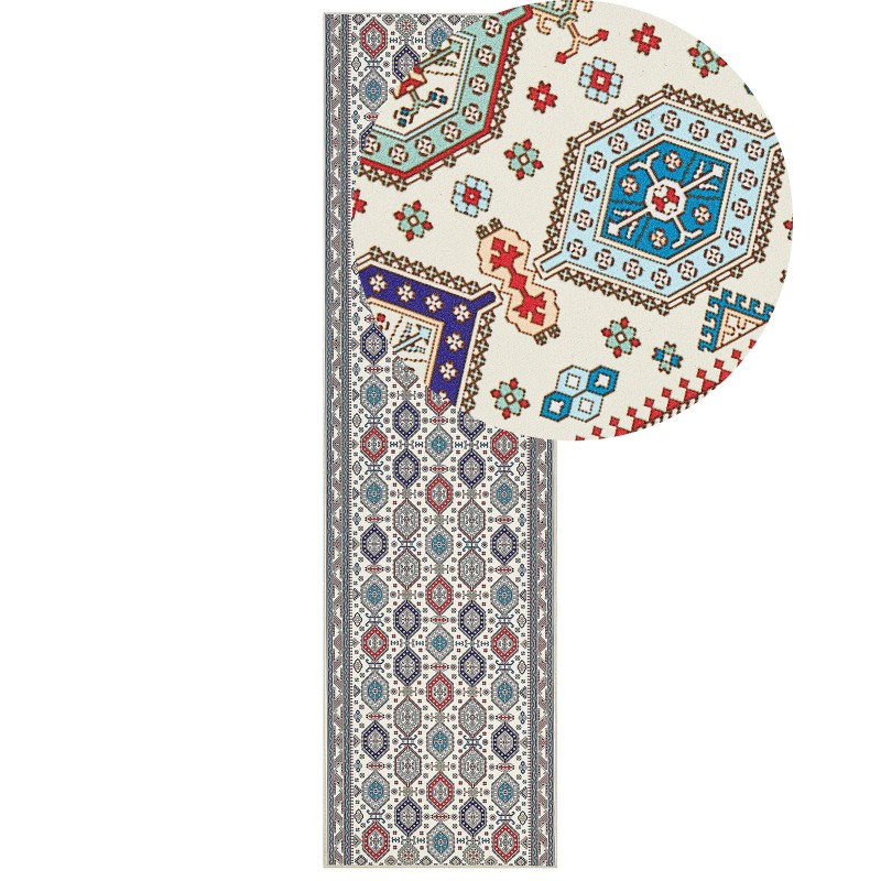 Dywan 80 x 300 cm wielokolorowy HACILAR Dywan 80 x 300 cm wielokolorowy HACILAR