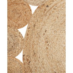 Dywan okrągły z juty ø 120 cm beżowy AHLAT Dywan okrągły z juty ø 120 cm beżowy AHLAT