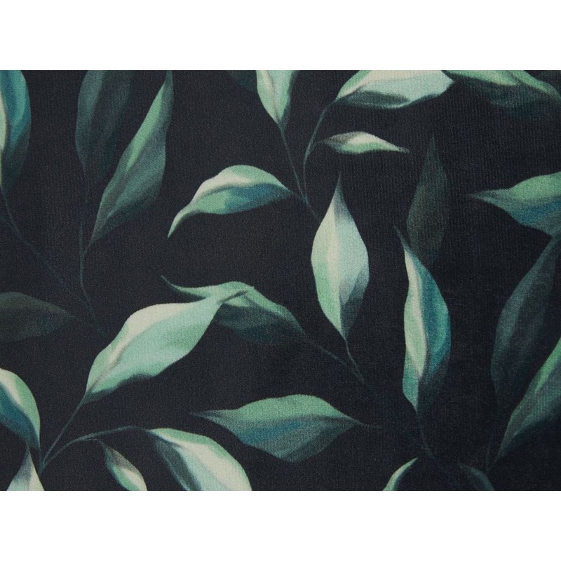 Zestaw 2 poduszek dekoracyjnych TOADFLAX Welur 45 x 45 cm Zielony Czarny Wzór roślinny Zestaw 2 poduszek dekoracyjnych TOADFLAX Welur 45 x 45 cm Zielony Czarny Wzór roślinny