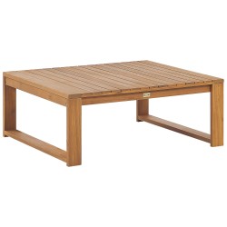 Stolik kawowy ogrodowy TIMOR 90 cm 75 cm Certyfikowane drewno akacjowe Jasnobrązowy