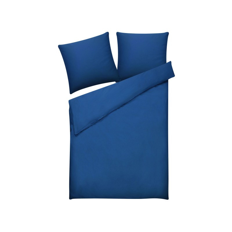 Komplet pościeli HARMONRIDGE Bawełna satynowa 155 x 220 cm Ciemnoniebieski Komplet pościeli HARMONRIDGE Bawełna satynowa 155 x 220 cm Ciemnoniebieski