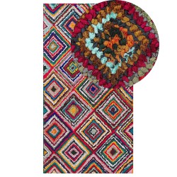 Dywan bawełniany 80 x 150 cm wielokolorowy KAISERI Dywan bawełniany 80 x 150 cm wielokolorowy KAISERI