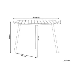 Stół ogrodowy CAVOLI 105 cm 105 cm Brązowy Stół ogrodowy CAVOLI 105 cm 105 cm Brązowy