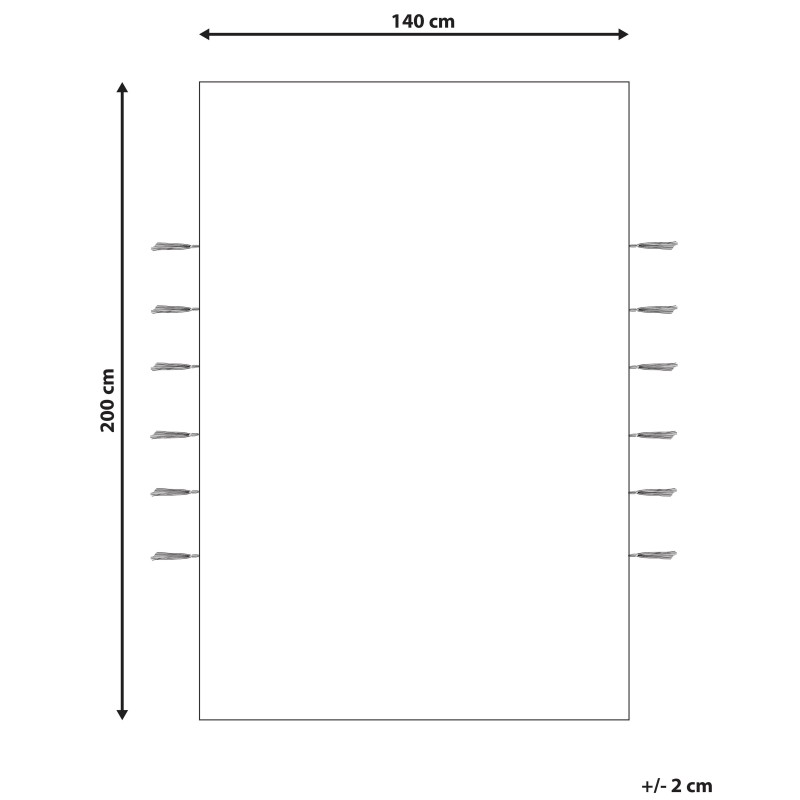 Dywan z juty 140 x 200 cm beżowy RAUTA Dywan z juty 140 x 200 cm beżowy RAUTA