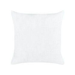 Zestaw 2 poduszek dekoracyjnych MINDALA Len 50 x 50 cm Złamana biel Z napisami Zestaw 2 poduszek dekoracyjnych MINDALA Len 50 x 50 cm Złamana biel Z napisami
