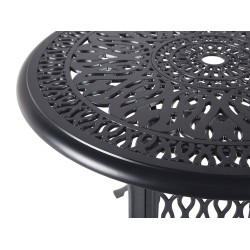Stolik bistro ANCONA 90 cm 90 cm Metal Czarny Stolik bistro ANCONA 90 cm 90 cm Metal Czarny