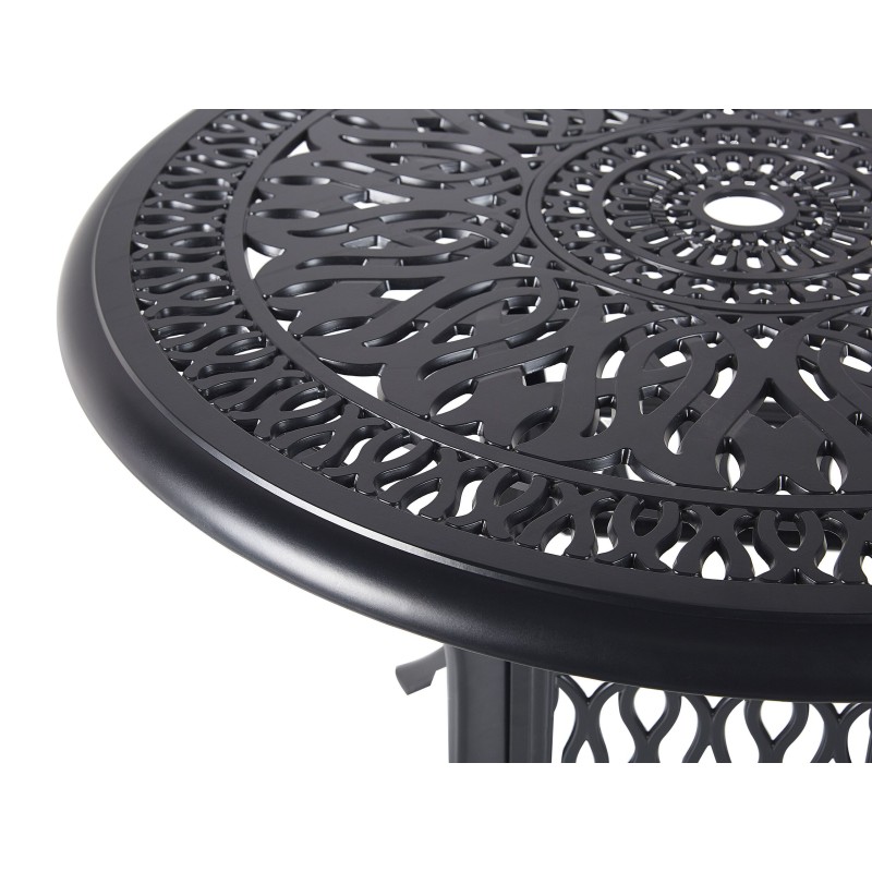Stolik bistro ANCONA 90 cm 90 cm Metal Czarny Stolik bistro ANCONA 90 cm 90 cm Metal Czarny