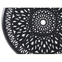 Stolik bistro ANCONA 90 cm 90 cm Metal Czarny Stolik bistro ANCONA 90 cm 90 cm Metal Czarny