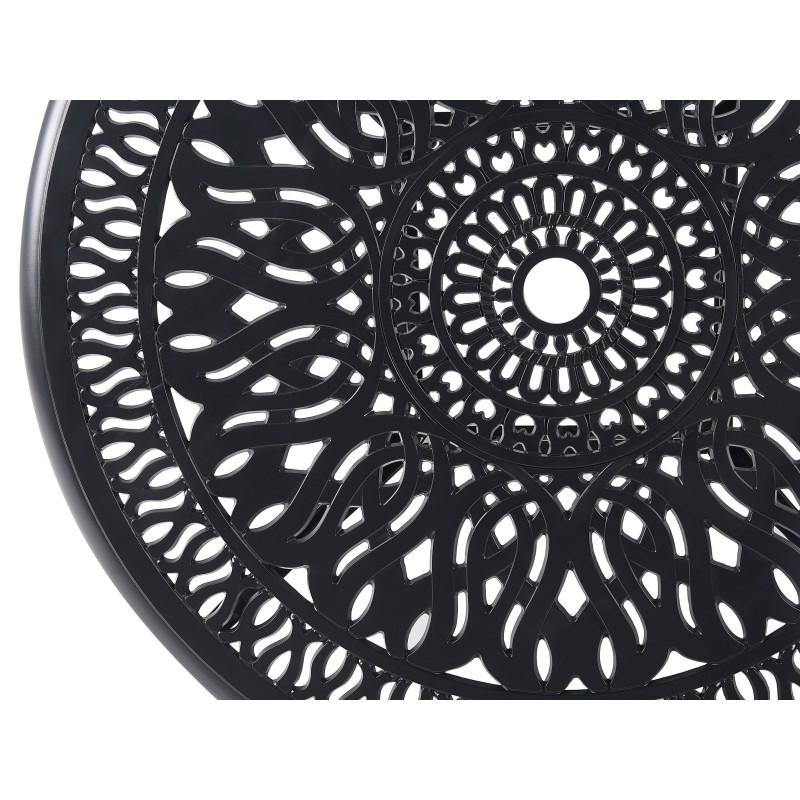 Stolik bistro ANCONA 90 cm 90 cm Metal Czarny Stolik bistro ANCONA 90 cm 90 cm Metal Czarny