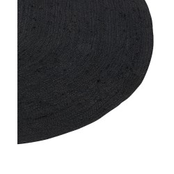 Dywan owalny jutowy 160 x 230 cm czarny DEMIRCI Dywan owalny jutowy 160 x 230 cm czarny DEMIRCI