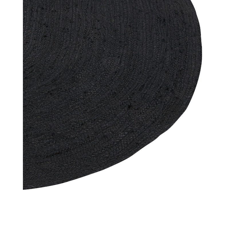 Dywan owalny jutowy 160 x 230 cm czarny DEMIRCI Dywan owalny jutowy 160 x 230 cm czarny DEMIRCI