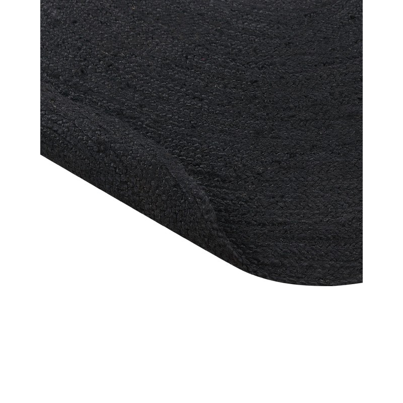 Dywan owalny jutowy 160 x 230 cm czarny DEMIRCI Dywan owalny jutowy 160 x 230 cm czarny DEMIRCI