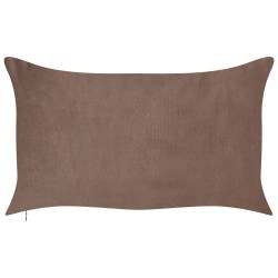 Zestaw 2 poduszek dekoracyjnych CRODYLINE Welur 35 x 60 cm Brązowy W paski Zestaw 2 poduszek dekoracyjnych CRODYLINE Welur 35 x 60 cm Brązowy W paski