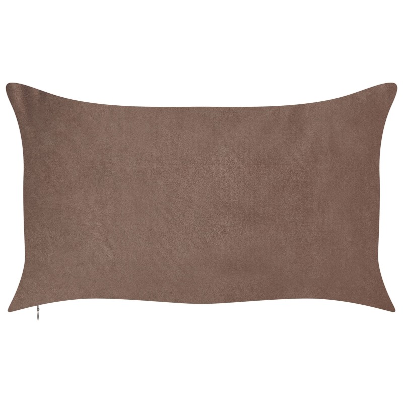 Zestaw 2 poduszek dekoracyjnych CRODYLINE Welur 35 x 60 cm Brązowy W paski Zestaw 2 poduszek dekoracyjnych CRODYLINE Welur 35 x 60 cm Brązowy W paski