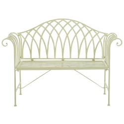 Ławka ogrodowa MILAZZO 130 cm Metal Jasnozielony