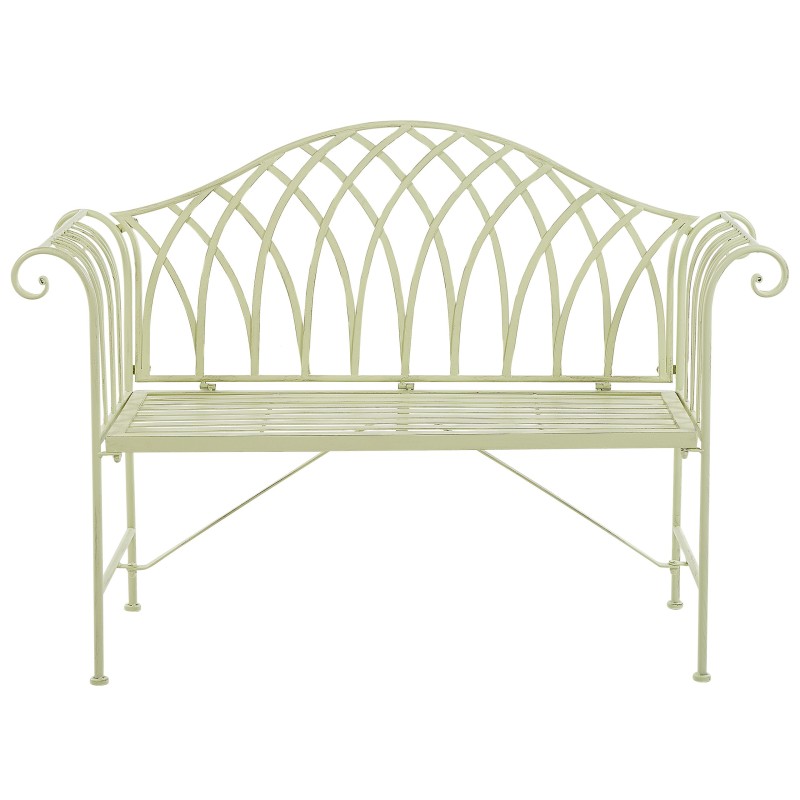 Ławka ogrodowa MILAZZO 130 cm Metal Jasnozielony Ławka ogrodowa MILAZZO 130 cm Metal Jasnozielony
