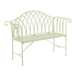 Ławka ogrodowa MILAZZO 130 cm Metal Jasnozielony Ławka ogrodowa MILAZZO 130 cm Metal Jasnozielony