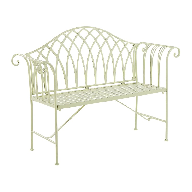 Ławka ogrodowa MILAZZO 130 cm Metal Jasnozielony Ławka ogrodowa MILAZZO 130 cm Metal Jasnozielony