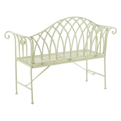 Ławka ogrodowa MILAZZO 130 cm Metal Jasnozielony Ławka ogrodowa MILAZZO 130 cm Metal Jasnozielony