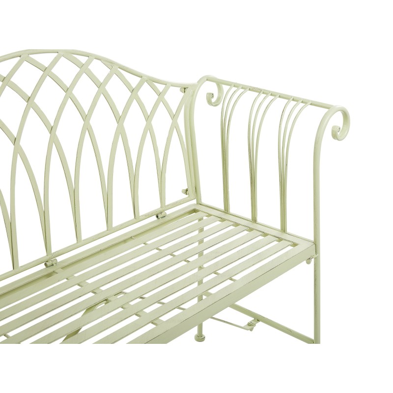 Ławka ogrodowa MILAZZO 130 cm Metal Jasnozielony Ławka ogrodowa MILAZZO 130 cm Metal Jasnozielony
