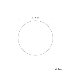 Dywan okrągły bawełniany ø 140 cm jasnobeżowy LOTI Dywan okrągły bawełniany ø 140 cm jasnobeżowy LOTI