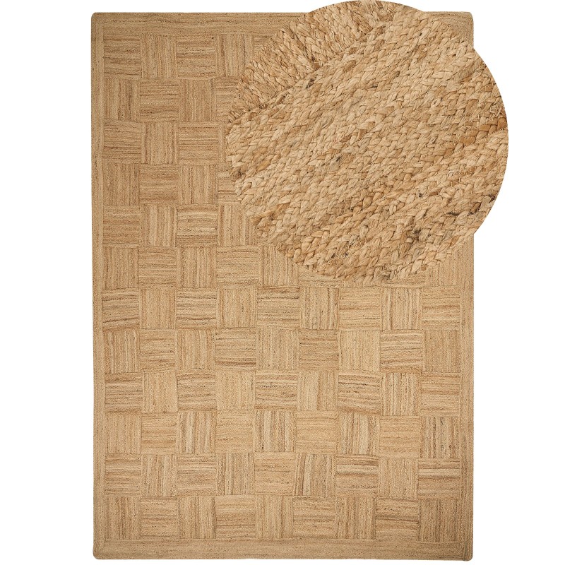 Dywan z juty 200 x 300 cm beżowy ESENTEPE Dywan z juty 200 x 300 cm beżowy ESENTEPE