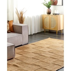 Dywan z juty 200 x 300 cm beżowy ESENTEPE Dywan z juty 200 x 300 cm beżowy ESENTEPE