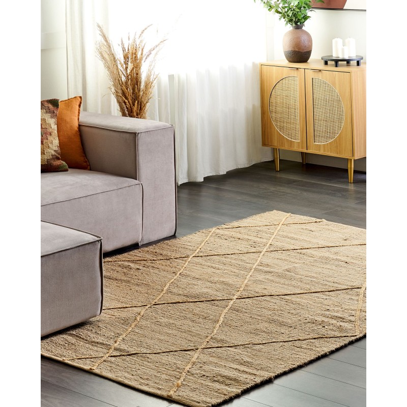 Dywan z juty 160 x 230 cm beżowy YUVACIK Dywan z juty 160 x 230 cm beżowy YUVACIK