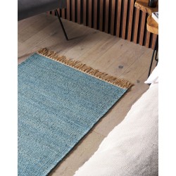 Dywan z juty 80 x 150 cm niebieski LUNIA Dywan z juty 80 x 150 cm niebieski LUNIA