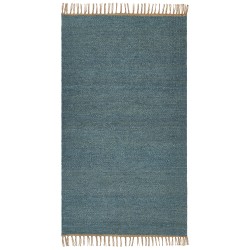 Dywan z juty 80 x 150 cm niebieski LUNIA Dywan z juty 80 x 150 cm niebieski LUNIA