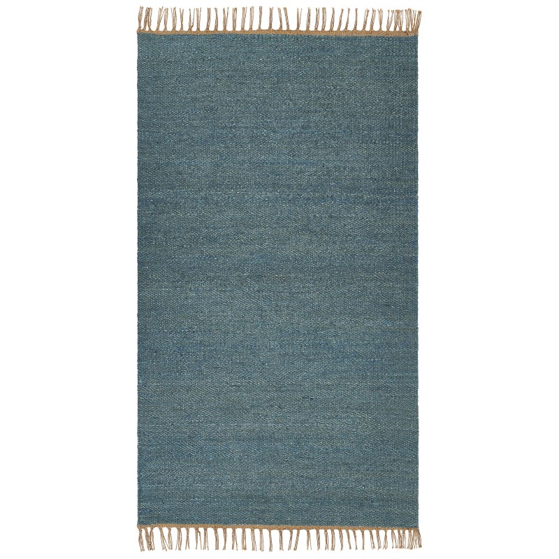 Dywan z juty 80 x 150 cm niebieski LUNIA Dywan z juty 80 x 150 cm niebieski LUNIA
