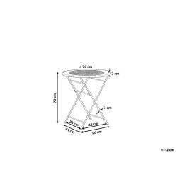 Stolik bistro BIVIO 70 cm 70 cm Metal Jasnozielony Stolik bistro BIVIO 70 cm 70 cm Metal Jasnozielony