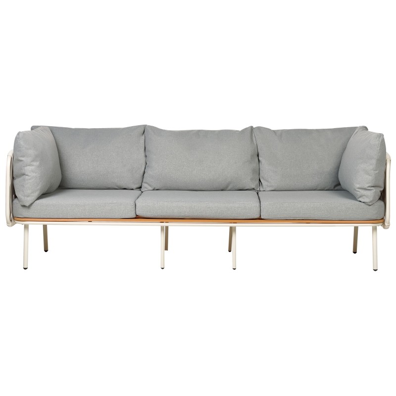 Sofa ogrodowa dla 3 osób SENISE Metal Szary Sofa ogrodowa dla 3 osób SENISE Metal Szary