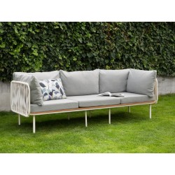 Sofa ogrodowa dla 3 osób SENISE Metal Szary Sofa ogrodowa dla 3 osób SENISE Metal Szary