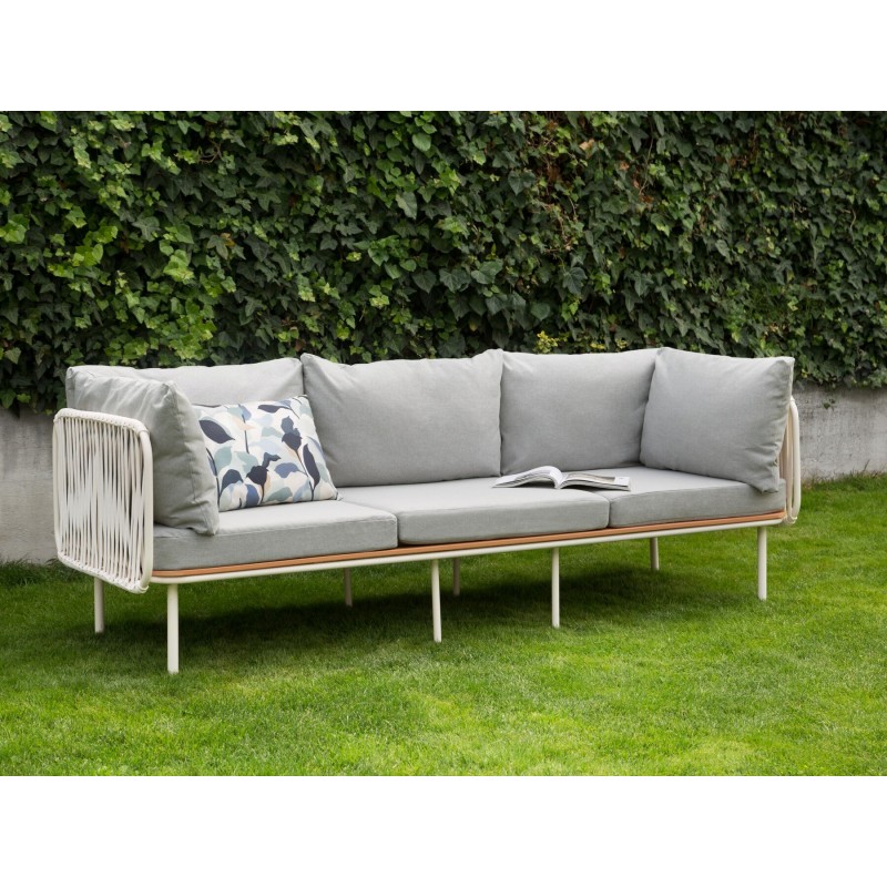 Sofa ogrodowa dla 3 osób SENISE Metal Szary Sofa ogrodowa dla 3 osób SENISE Metal Szary