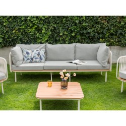 Sofa ogrodowa dla 3 osób SENISE Metal Szary Sofa ogrodowa dla 3 osób SENISE Metal Szary
