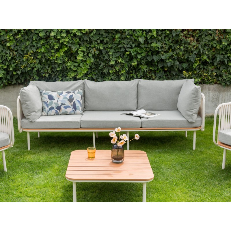Sofa ogrodowa dla 3 osób SENISE Metal Szary Sofa ogrodowa dla 3 osób SENISE Metal Szary