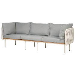 Sofa ogrodowa dla 3 osób SENISE Metal Szary Sofa ogrodowa dla 3 osób SENISE Metal Szary