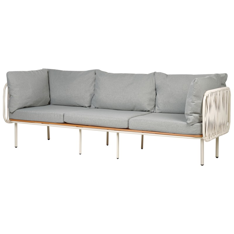 Sofa ogrodowa dla 3 osób SENISE Metal Szary Sofa ogrodowa dla 3 osób SENISE Metal Szary