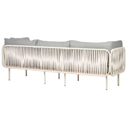 Sofa ogrodowa dla 3 osób SENISE Metal Szary Sofa ogrodowa dla 3 osób SENISE Metal Szary