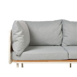 Sofa ogrodowa dla 3 osób SENISE Metal Szary Sofa ogrodowa dla 3 osób SENISE Metal Szary