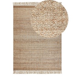 Dywan z juty 140 x 200 cm beżowy ABANA Dywan z juty 140 x 200 cm beżowy ABANA