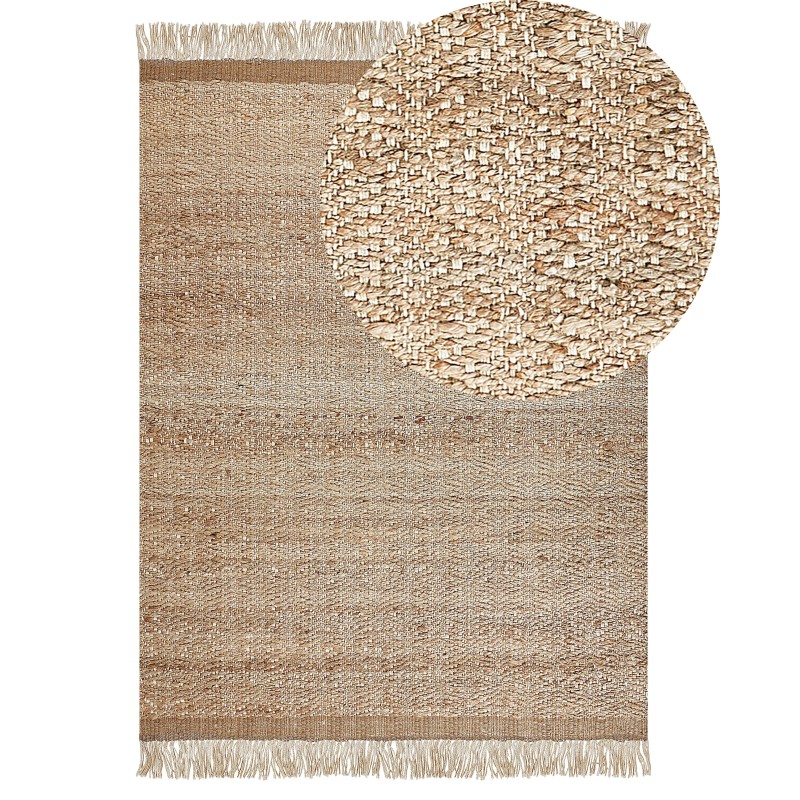 Dywan z juty 140 x 200 cm beżowy ABANA Dywan z juty 140 x 200 cm beżowy ABANA