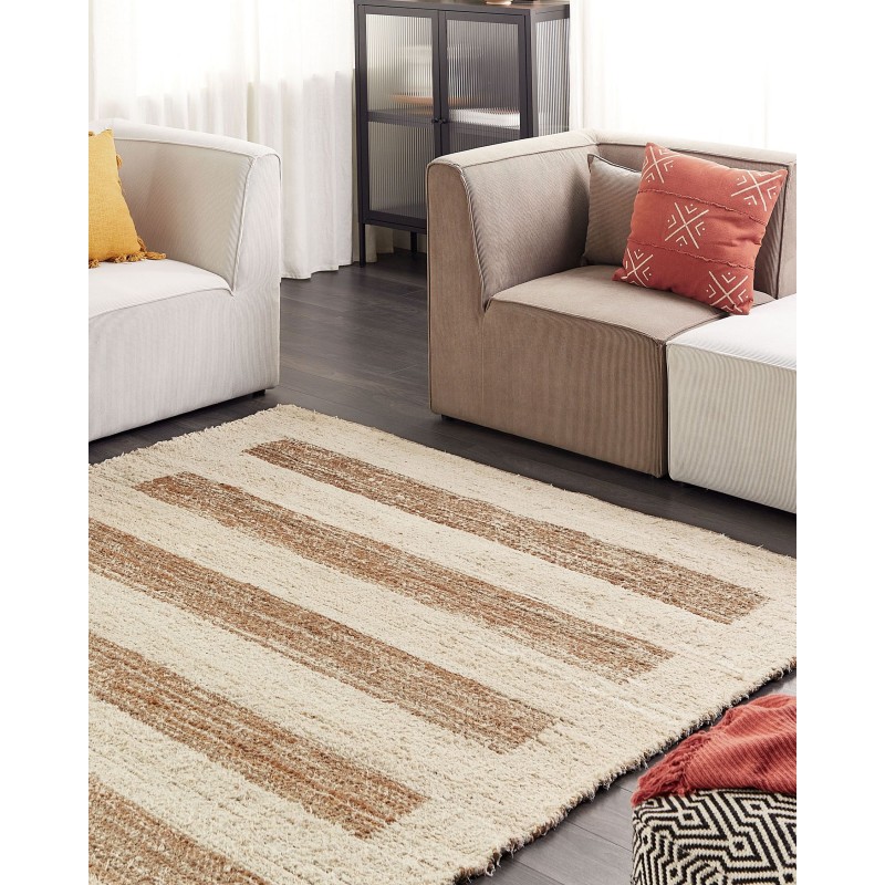 Dywan z juty 200 x 300 cm beżowy ZIARAT Dywan z juty 200 x 300 cm beżowy ZIARAT