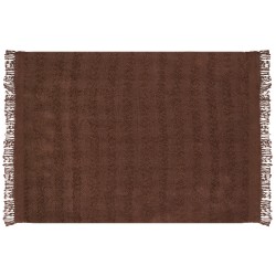 Koc VELLA Bawełna 150 x 200 cm Brązowy Koc VELLA Bawełna 150 x 200 cm Brązowy