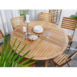 Stół ogrodowy TOLVE 150 cm 150 cm Drewno akacjowe Brązowy Stół ogrodowy TOLVE 150 cm 150 cm Drewno akacjowe Brązowy