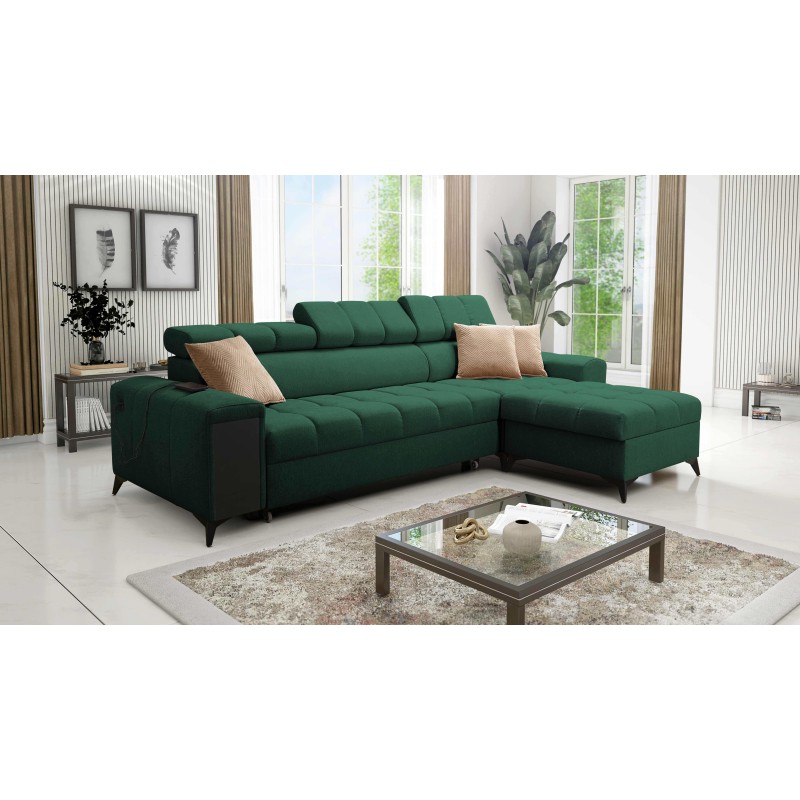 Venna I Maxi Corner Sofa with Sleeping Function and USB Port - Plush, Avra 12