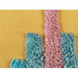 2 bawełniane poduszki dekoracyjne tuftowane z frędzlami 30 x 50 cm wielokolorowe DIJKOT 2 bawełniane poduszki dekoracyjne tuftowane z frędzlami 30 x 50 cm wielokolorowe DIJKOT