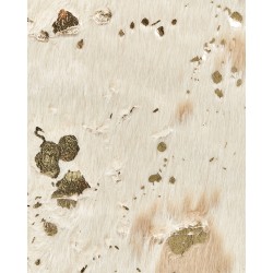 Dywan ekoskóra w łaty 150 x 200 cm beżowy ze złotym BOGONG Dywan ekoskóra w łaty 150 x 200 cm beżowy ze złotym BOGONG
