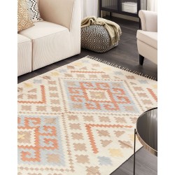 Dywan bawełniany kilim 160 x 230 cm wielokolorowy ATAN Dywan bawełniany kilim 160 x 230 cm wielokolorowy ATAN